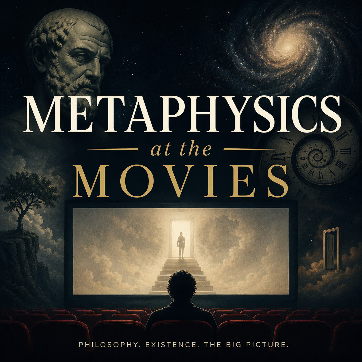 Metaphysics at the Movies logo showing a silhouette watching a film screen